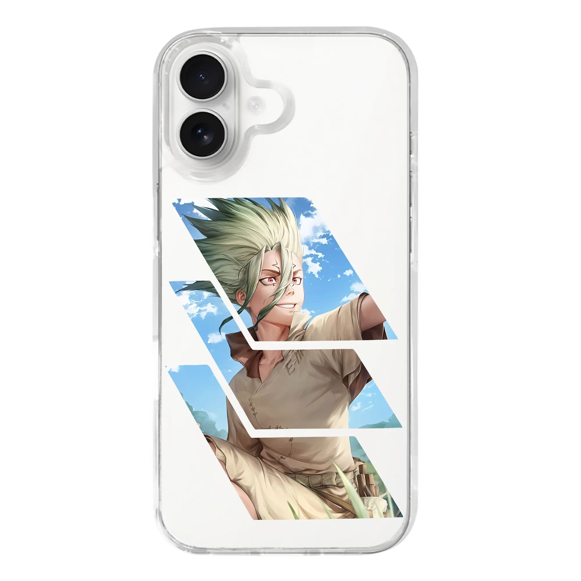 ドクターストーン グッズ,石神千空 - iPhone 17シリーズ 透明スマホケース – 薄型・耐衝撃・精密フィット保護カバー